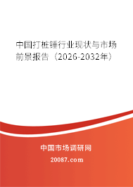中国打桩锤行业现状与市场前景报告(2026-2032年) 中国打桩锤行业现状与市场前景报告(2026-2032年)
