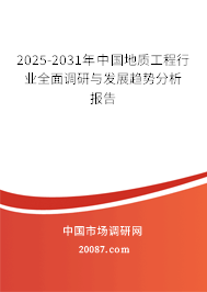 2025-2031年中国地质工程行业全面调研与发展趋势分析报告