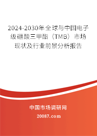 2024-2030年全球与中国电子级硼酸三甲酯(TMB)市场现状及行业前景分析报告 2024-2030年全球与中国电子级硼酸三甲酯(TMB)市场现状及行业前景分析报告