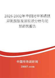 2026-2032年中国对甲苯磺酰异氰酸酯发展现状分析与前景趋势报告