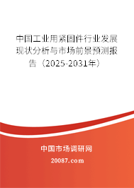 中国工业用紧固件行业发展现状分析与市场前景预测报告(2025-2031年) 中国工业用紧固件行业发展现状分析与市场前景预测报告(2025-2031年)