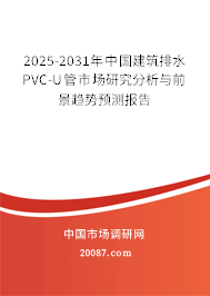 2025-2031年中国建筑排水PVC-U管市场研究分析与前景趋势预测报告