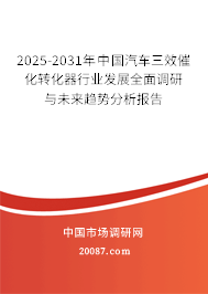 2025-2031年中国汽车三效催化转化器行业发展全面调研与未来趋势分析报告
