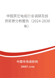 中国其它电缆行业调研及投资前景分析报告(2023-2029年) 中国其它电缆行业调研及投资前景分析报告(2023-2029年)