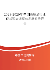 2023-2029年中国香槟酒行业现状深度调研与发展趋势报告