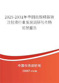 2025-2031年中国盐酸精氨钠注射液行业发展调研与市场前景报告