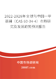 2022-2028年全球与中国一甲基肼（CAS 60-34-4）市场研究及发展趋势预测报告