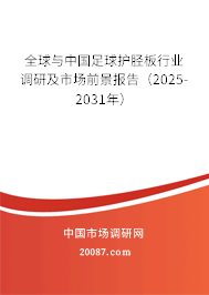 全球与中国足球护胫板行业调研及市场前景报告（2025-2031年）