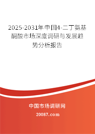 2025-2031年中国4-二丁氨基酮酸市场深度调研与发展趋势分析报告