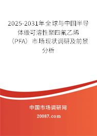 2025-2031年全球与中国半导体级可溶性聚四氟乙烯（PFA）市场现状调研及前景分析