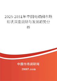 2025-2031年中国电磁阀市场现状深度调研与发展趋势分析
