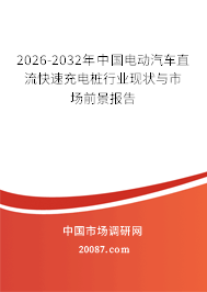 2026-2032年中国电动汽车直流快速充电桩行业现状与市场前景报告