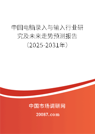 中国电脑录入与输入行业研究及未来走势预测报告（2025-2031年）