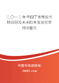 二〇一二年中国丁苯橡胶市场调研及未来四年发展前景预测报告