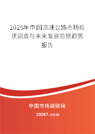 2025年中国高速公路市场现状调查与未来发展前景趋势报告