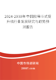 2024-2030年中国胶带斗式提升机行业发展研究与趋势预测报告