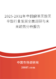 2025-2031年中国偏苯三酸三辛酯行业发展全面调研与未来趋势分析报告 2025-2031年中国偏苯三酸三辛酯行业发展全面调研与未来趋势分析报告