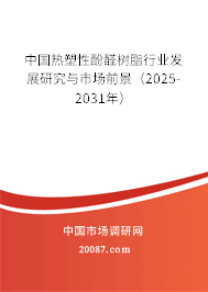 中国热塑性酚醛树脂行业发展研究与市场前景（2025-2031年）