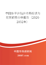 中国水平井钻井市场现状与前景趋势分析报告(2026-2032年) 中国水平井钻井市场现状与前景趋势分析报告(2026-2032年)