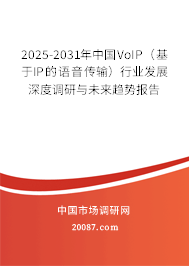 2025-2031年中国VoIP（基于IP的语音传输）行业发展深度调研与未来趋势报告