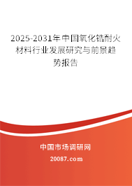 2025-2031年中国氧化锆耐火材料行业发展研究与前景趋势报告