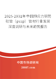 2025-2031年中国预应力钢筒砼管（pccp）管材行业发展深度调研与未来趋势报告