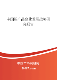 中国锡产品企业发展战略研究报告