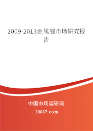 2009-2013金属锂市场研究报告 2009-2013金属锂市场研究报告