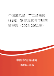 中国苯乙烯 - 丁二烯橡胶（SBR）发展现状与市场前景报告（2025-2031年）