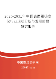 2025-2031年中国表面粗糙度仪行业现状分析与发展前景研究报告 2025-2031年中国表面粗糙度仪行业现状分析与发展前景研究报告