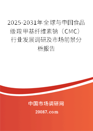 2025-2031年全球与中国食品级羧甲基纤维素钠（CMC）行业发展调研及市场前景分析报告