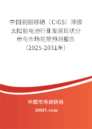 中国铜铟镓硒（CIGS）薄膜太阳能电池行业发展现状分析与市场前景预测报告（2025-2031年）