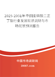 2025-2031年中国亚磷酸二正丁酯行业发展现状调研与市场前景预测报告