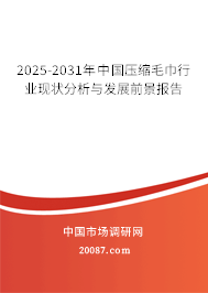 2025-2031年中国压缩毛巾行业现状分析与发展前景报告