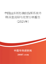 中国119消防通信指挥系统市场深度调研与前景分析报告（2025年）