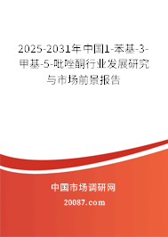 2025-2031年中国1-苯基-3-甲基-5-吡唑酮行业发展研究与市场前景报告
