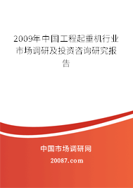 2009年中国工程起重机行业市场调研及投资咨询研究报告 2009年中国工程起重机行业市场调研及投资咨询研究报告