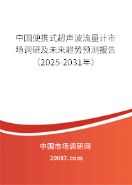 中国便携式超声波流量计市场调研及未来趋势预测报告（2025-2031年）