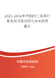 2025-2031年中国对二氯苯行业发展深度调研与未来趋势报告