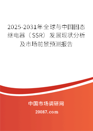 2025-2031年全球与中国固态继电器（SSR）发展现状分析及市场前景预测报告