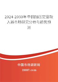 2024-2030年中国加压定量吸入器市场研究分析与趋势预测