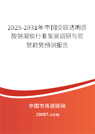 2025-2031年中国交联透明质酸钠凝胶行业发展调研与前景趋势预测报告