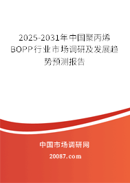 2025-2031年中国聚丙烯BOPP行业市场调研及发展趋势预测报告 2025-2031年中国聚丙烯BOPP行业市场调研及发展趋势预测报告
