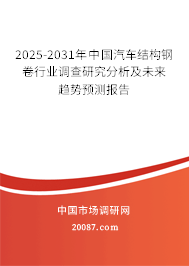 2025-2031年中国汽车结构钢卷行业调查研究分析及未来趋势预测报告