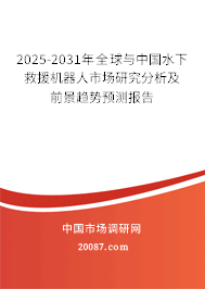 2025-2031年全球与中国水下救援机器人市场研究分析及前景趋势预测报告