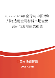2022-2028年全球与中国添加剂制造用金属材料市场全面调研与发展趋势报告