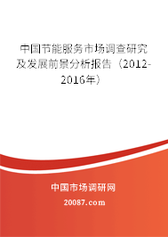 中国节能服务市场调查研究及发展前景分析报告（2012-2016年）