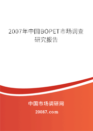 2007年中国BOPET市场调查研究报告