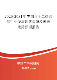2025-2031年中国叔十二碳硫醇行业发展现状调研及未来走势预测报告