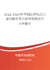 2011-2015年中国品牌电压力锅销售形势与营销策略研究分析报告